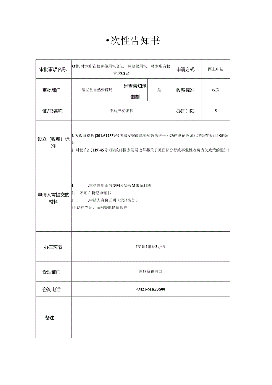 一次性告知书.docx_第1页