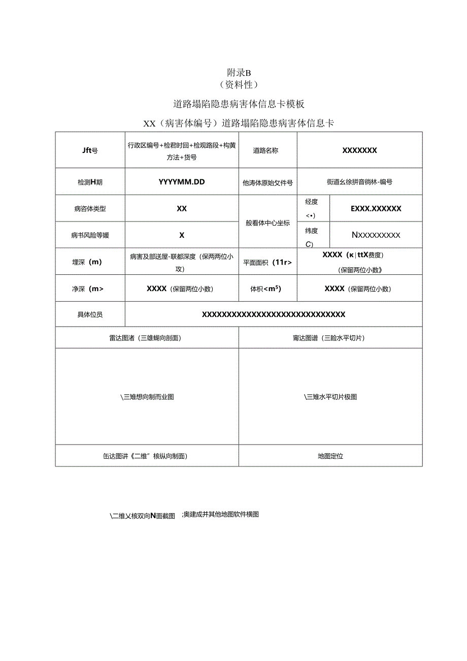 道路塌陷隐患病害体信息卡模板.docx_第2页