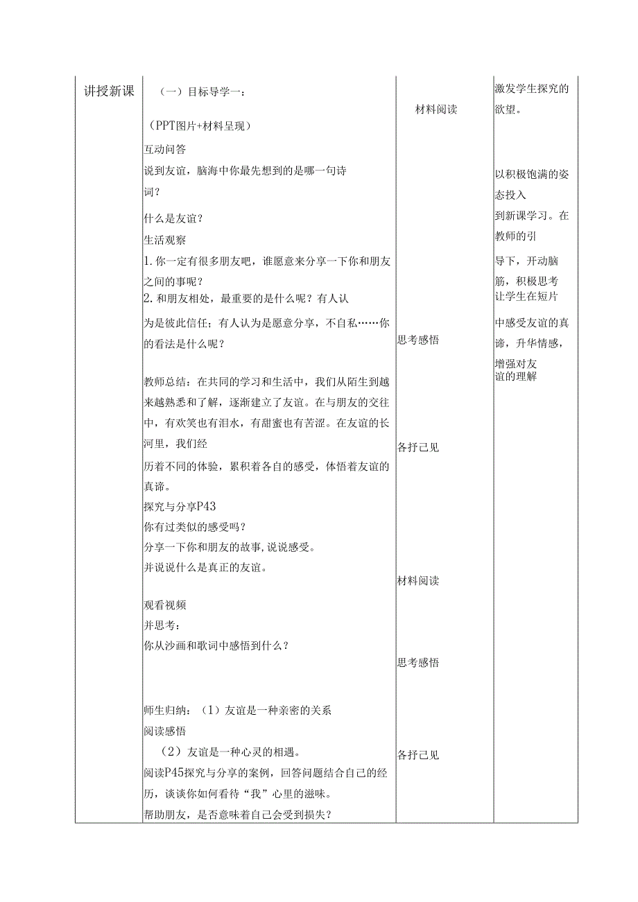 道德与法治七年级上册第六课 6.1《友谊的真谛》教学设计.docx_第2页