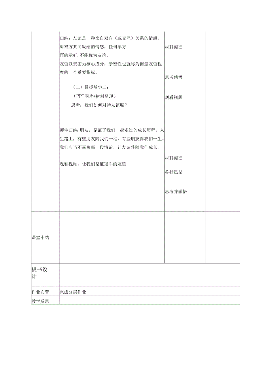 道德与法治七年级上册第六课 6.1《友谊的真谛》教学设计.docx_第3页