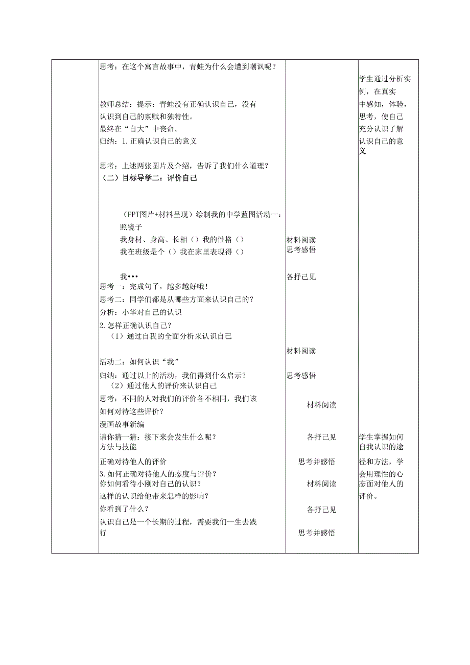 部编道德与法治七年级上册第二课《 2.1 认识自己》 教学设计.docx_第2页