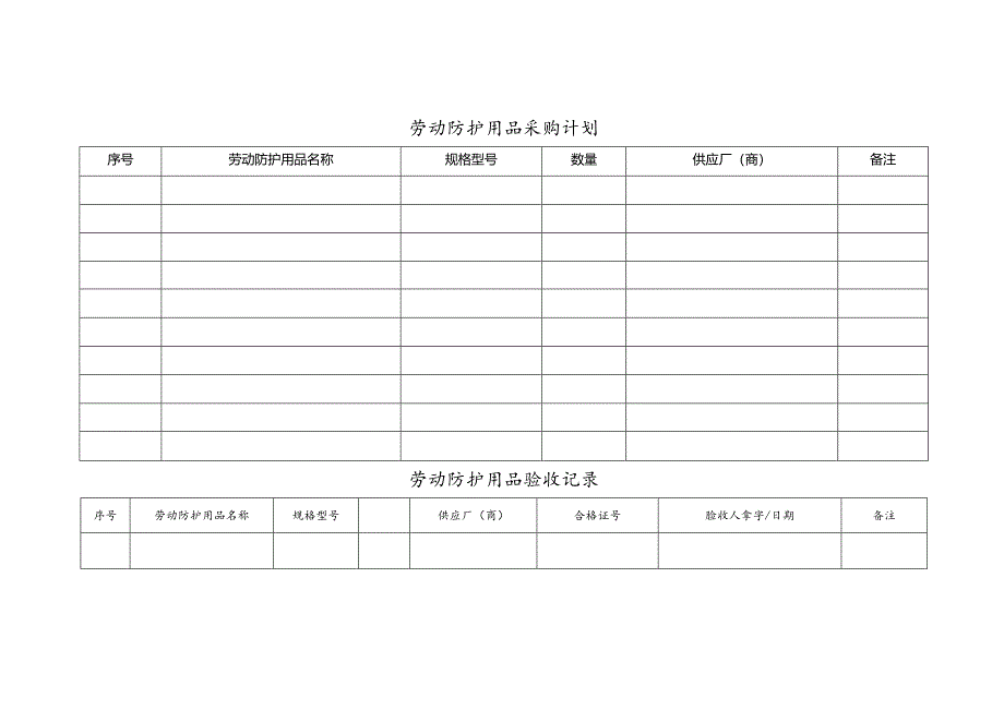 XX物业服务有限公司劳动防护用品台账（2024年）.docx_第2页