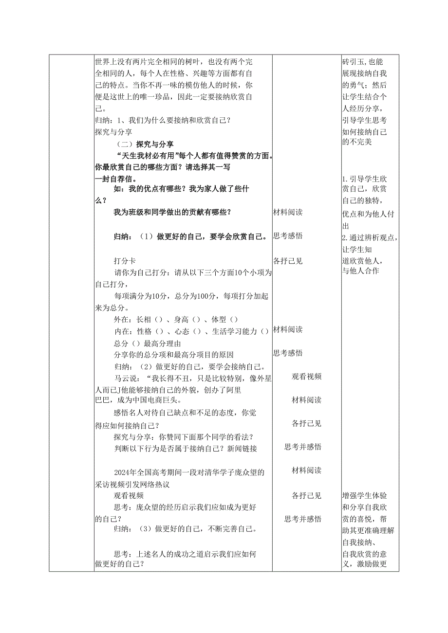 部编道德与法治七年级上册第二课《2.2做更好的自己教学设计》 教学设计.docx_第2页