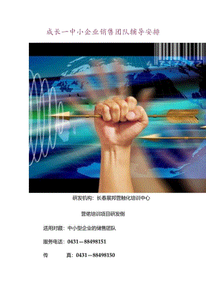 成长—中小企业营销辅导计划书.docx