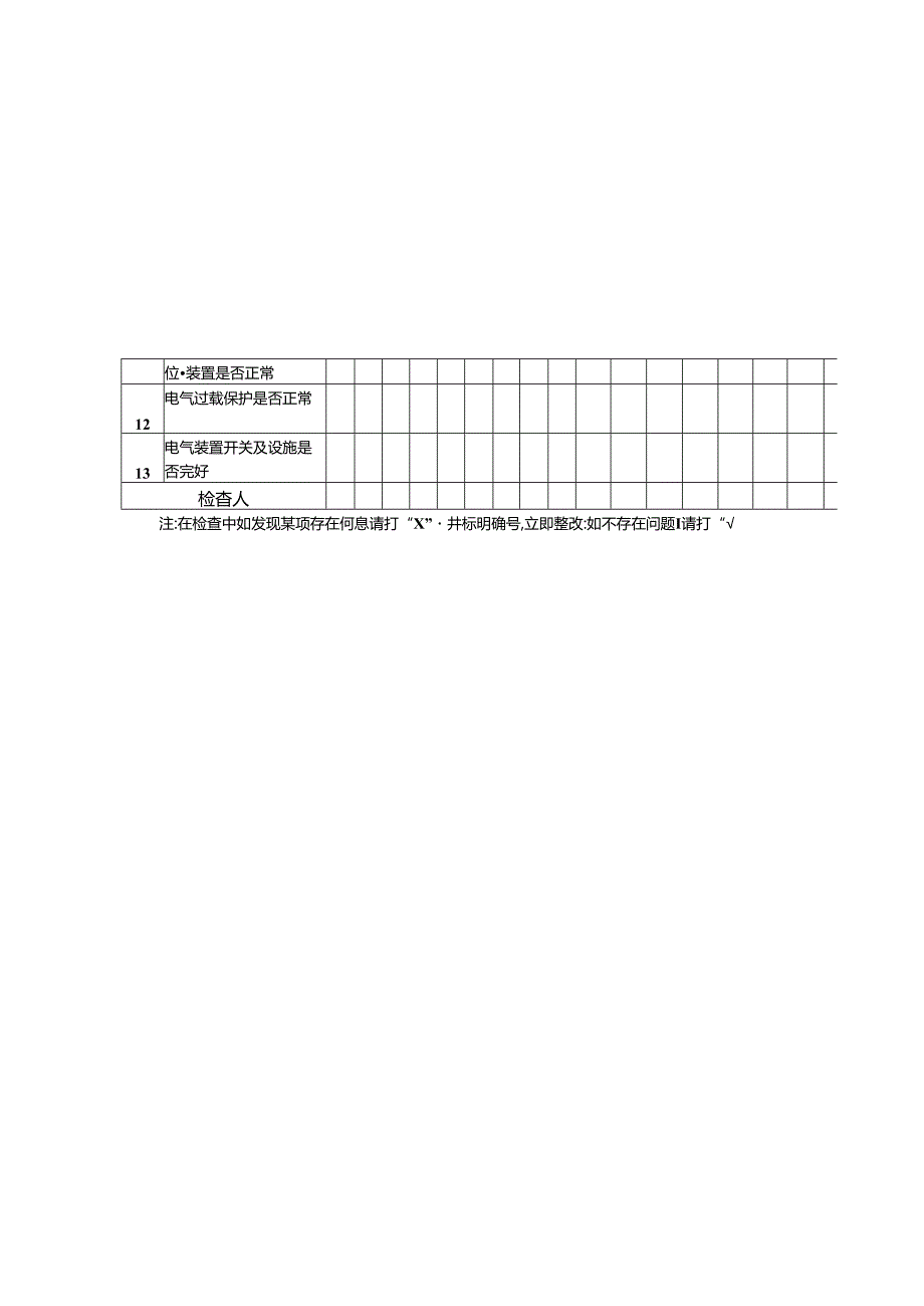 XX建筑安装工程有限公司电动葫芦检查记录（2024年）.docx_第3页