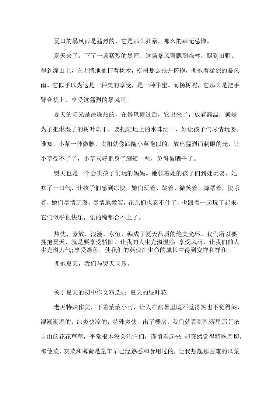 关于夏天的初中作文精选6篇.docx_第3页