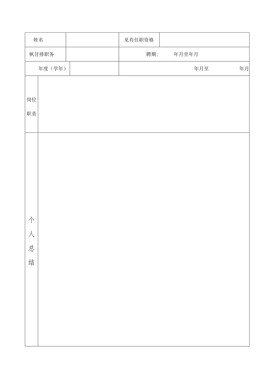 专业技术人员考核表(空表）.docx_第2页