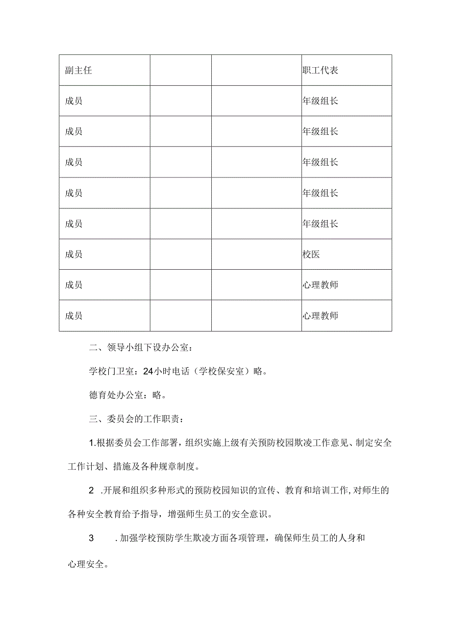 学校学生欺凌综合治理工作委员会方案.docx_第2页