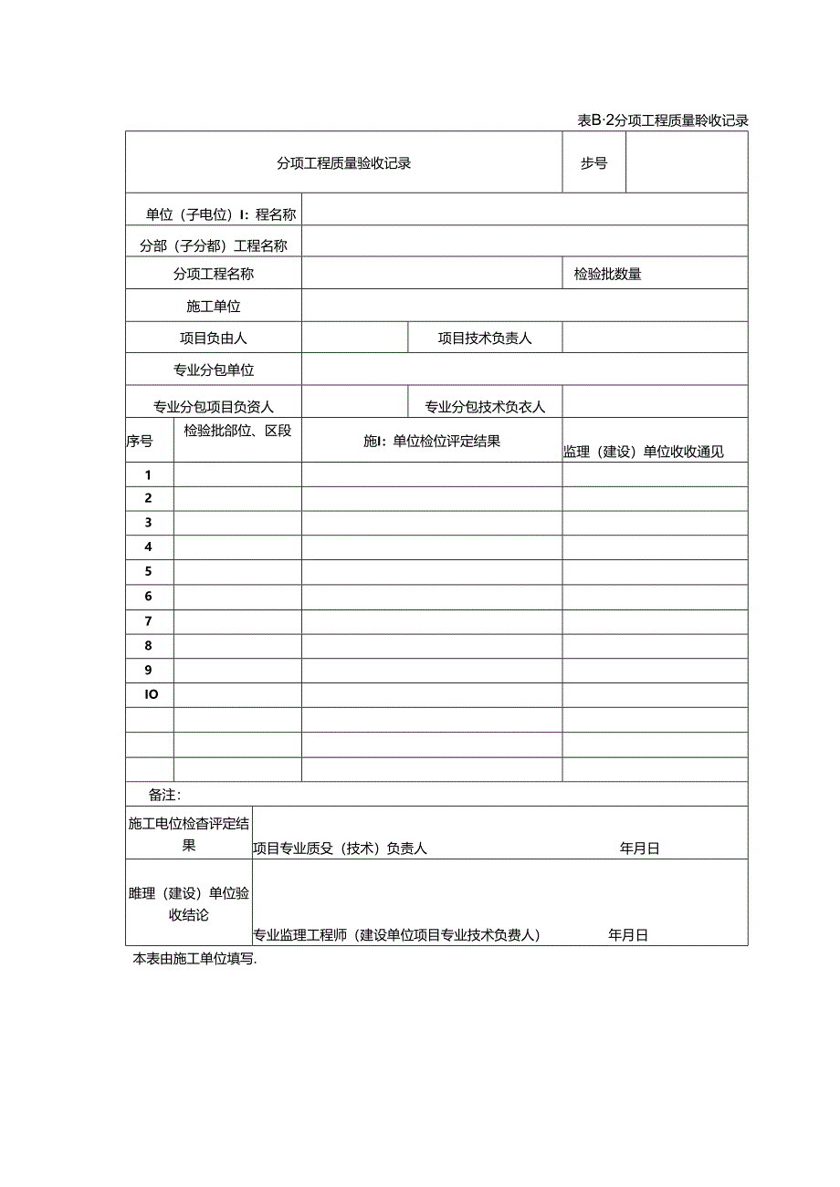 市政基础设施工程质量验收记录、竣工预验收报验表、验收表.docx_第3页