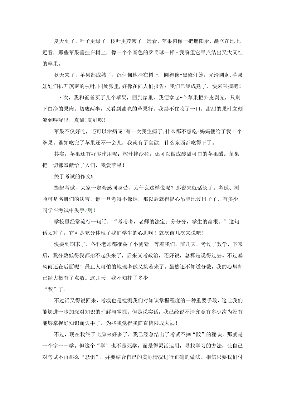 关于考试的作文(通用15篇).docx_第3页