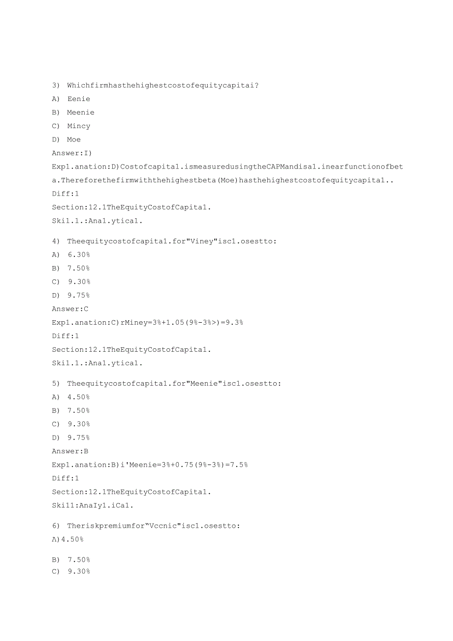 公司理财 课后习题及答案Chapter 12 Estimating the Cost of Capital.docx_第2页