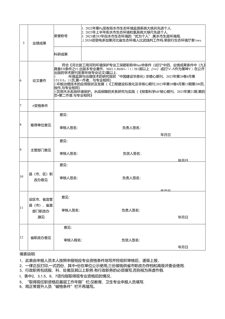 申报评审XX系列XX专业技术职务任职资格情况一览表（模板）.docx_第2页