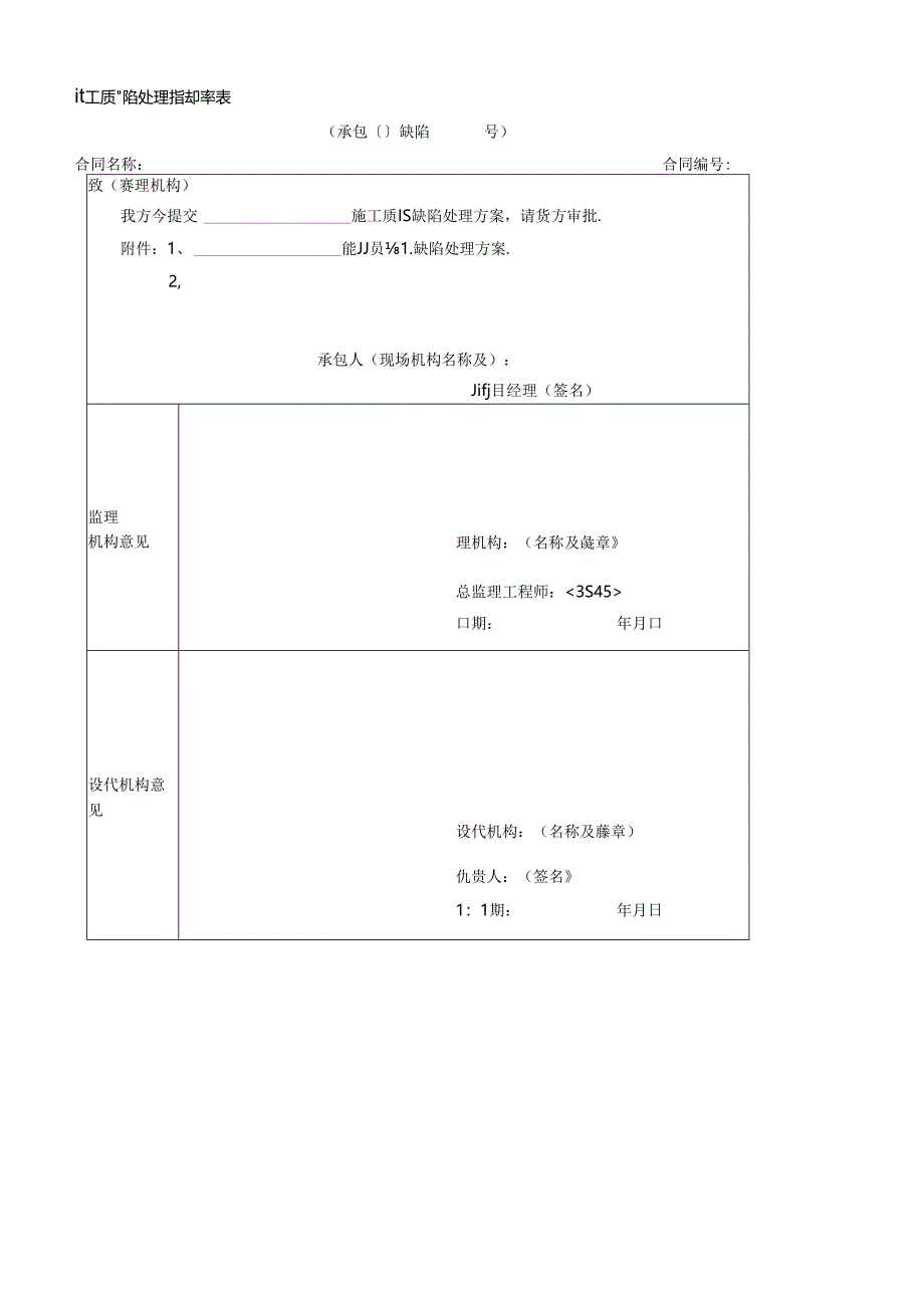 施工质量缺陷处理措施报审表.docx_第1页