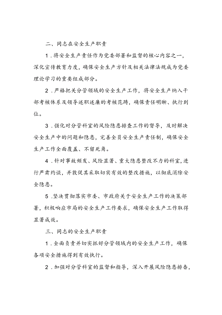 领导班子安全生产职责清单（6个名班子成员） .docx_第2页