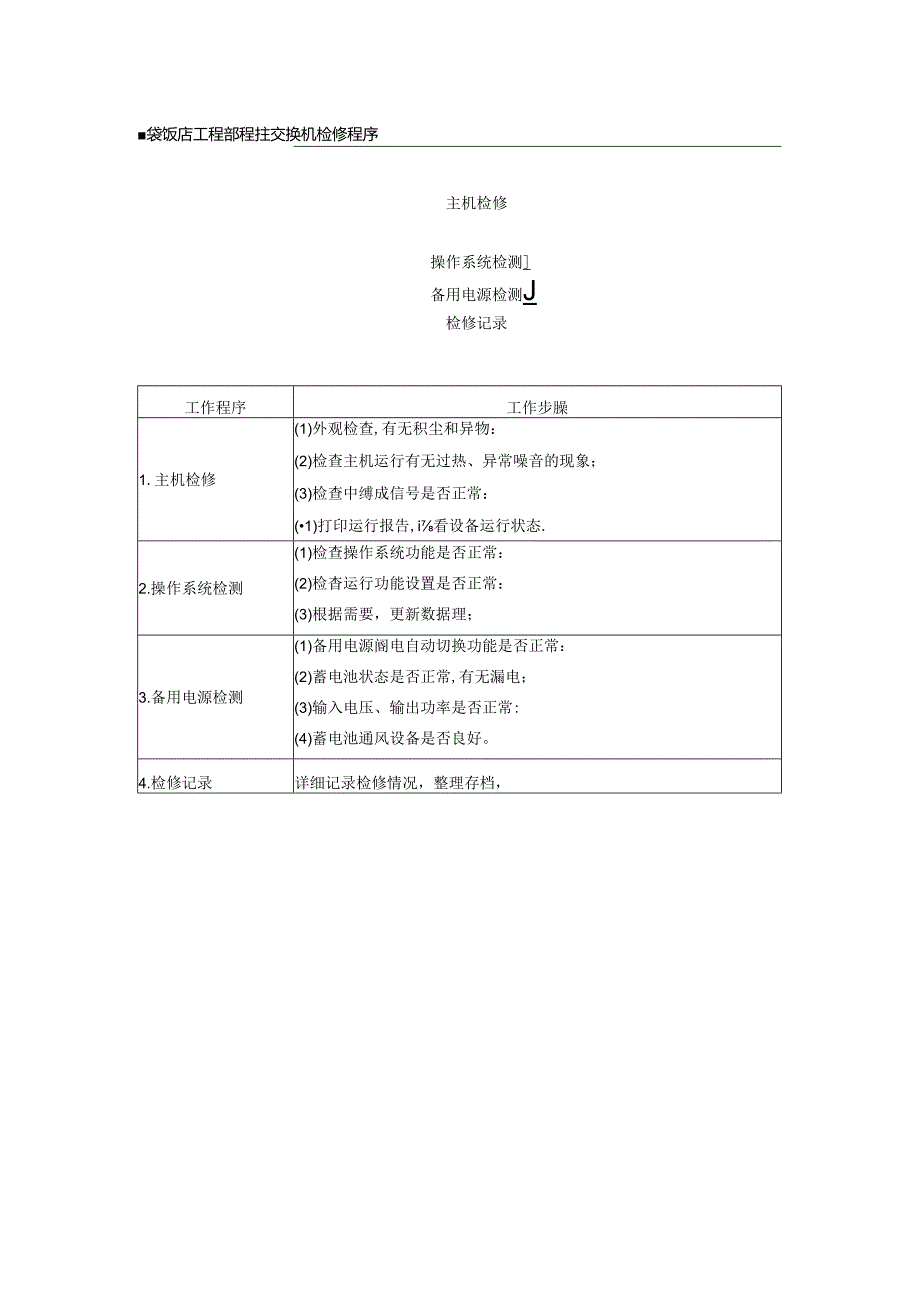 星级饭店工程部程控交换机检修程序.docx_第1页