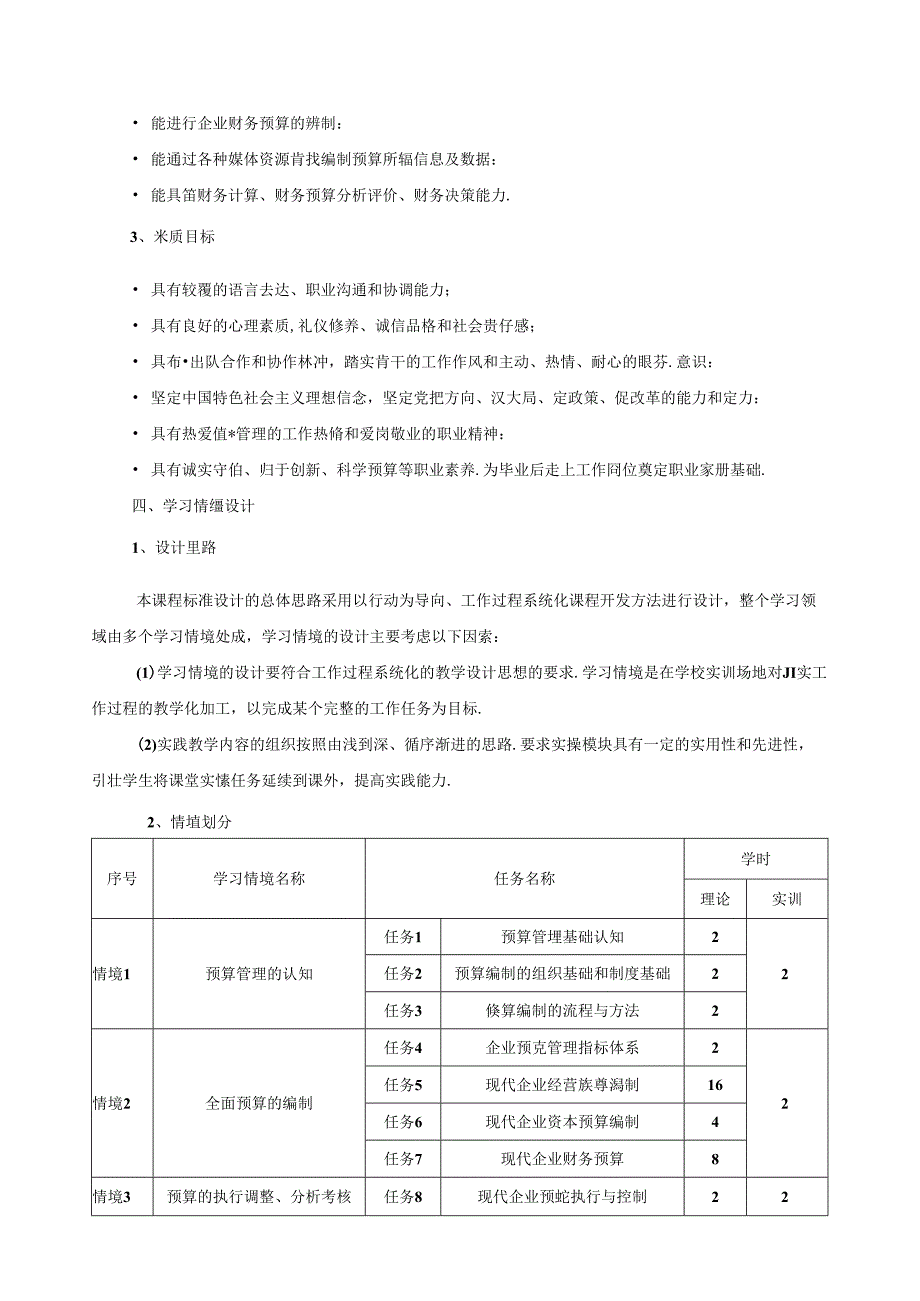 《预算管理》课程标准.docx_第2页