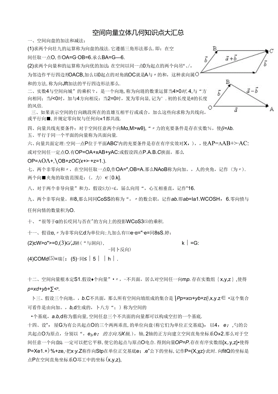 空间向量立体几何知识点大汇总.docx_第1页