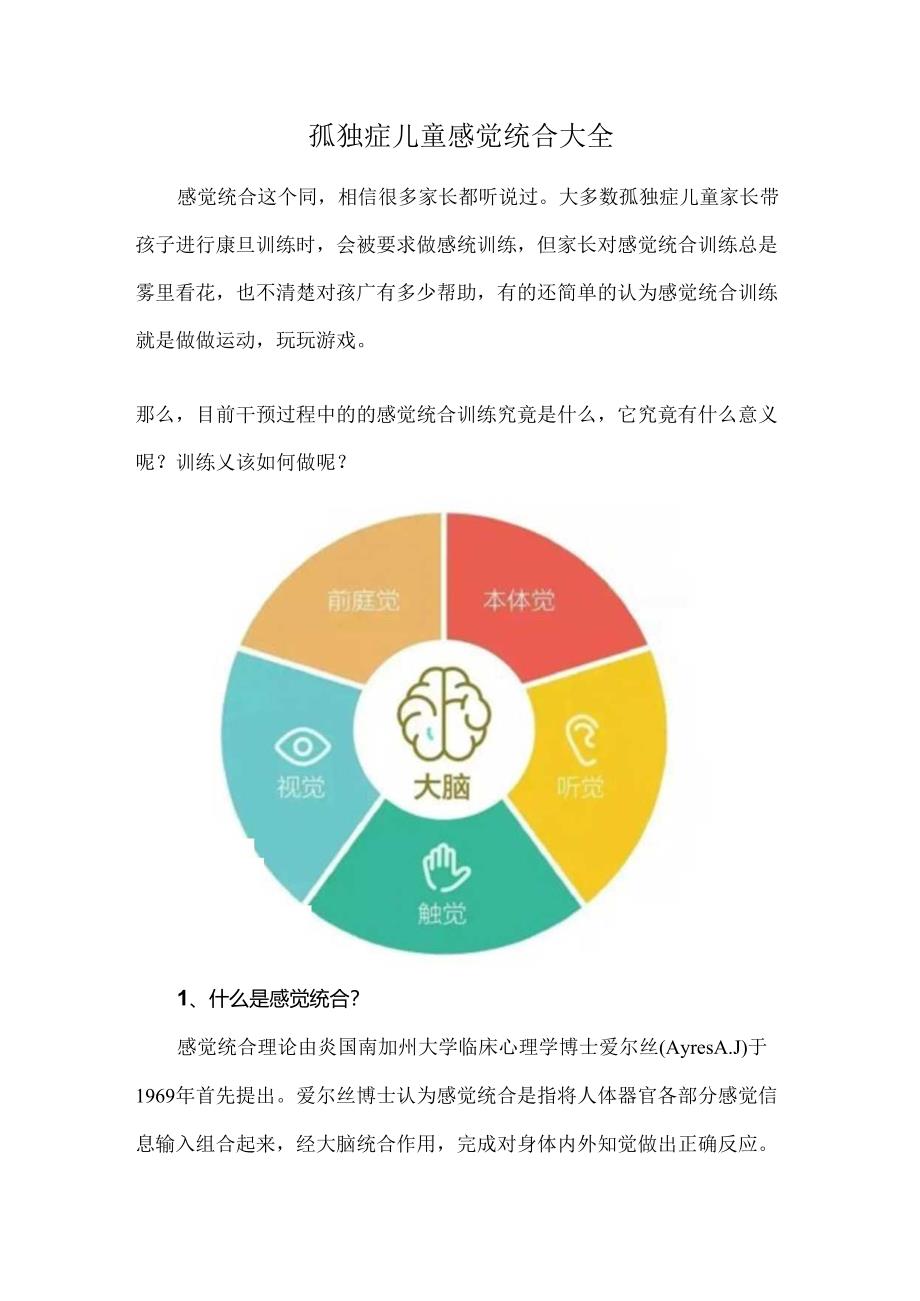 孤独症儿童感觉统合大全.docx_第1页