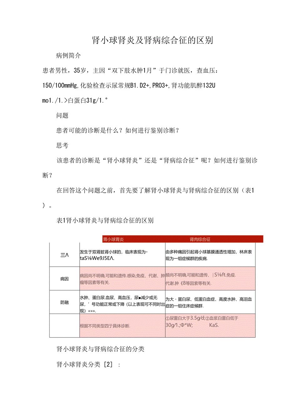 肾小球肾炎及肾病综合征的区别.docx_第1页