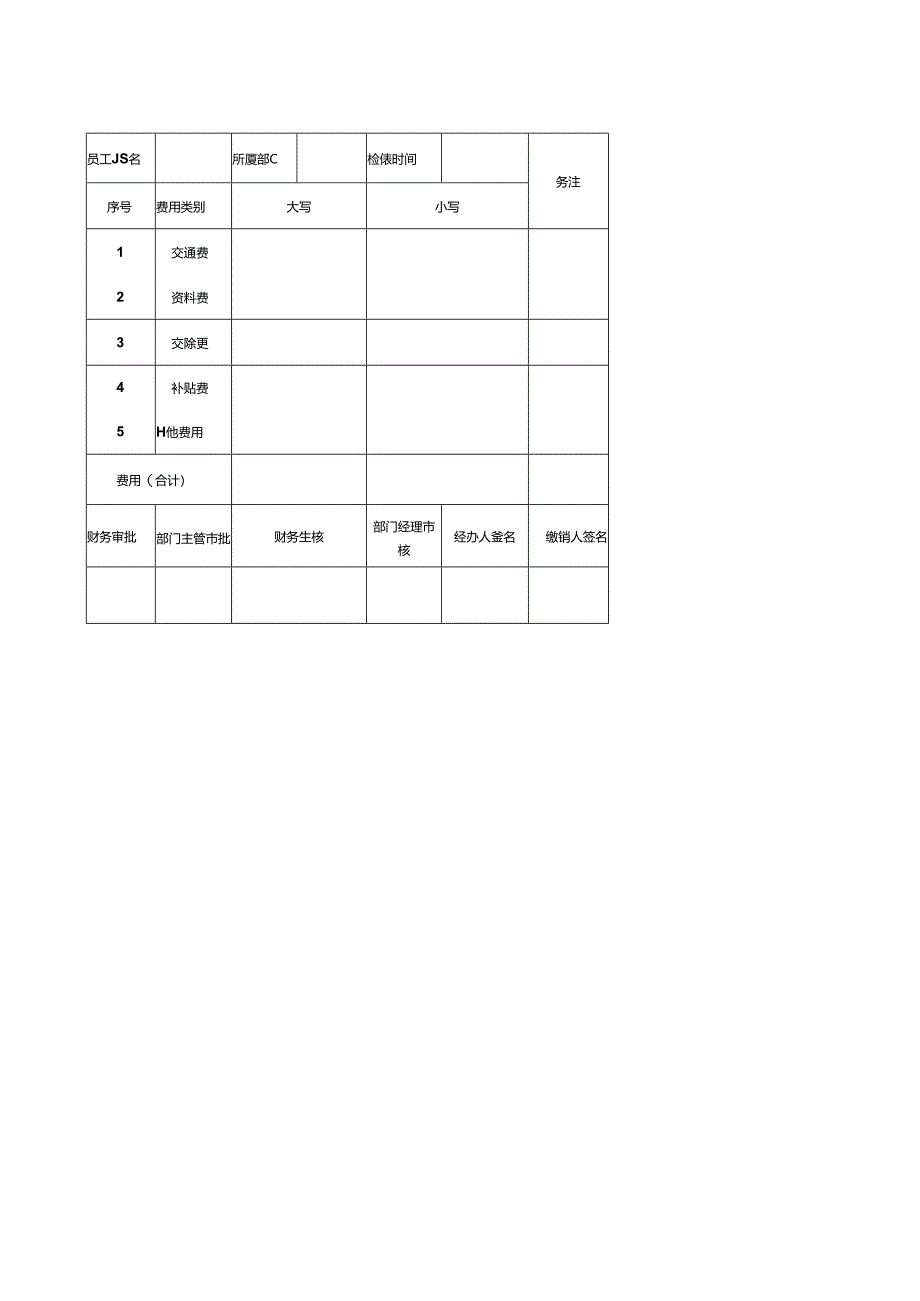 外勤费用报销单.docx_第1页