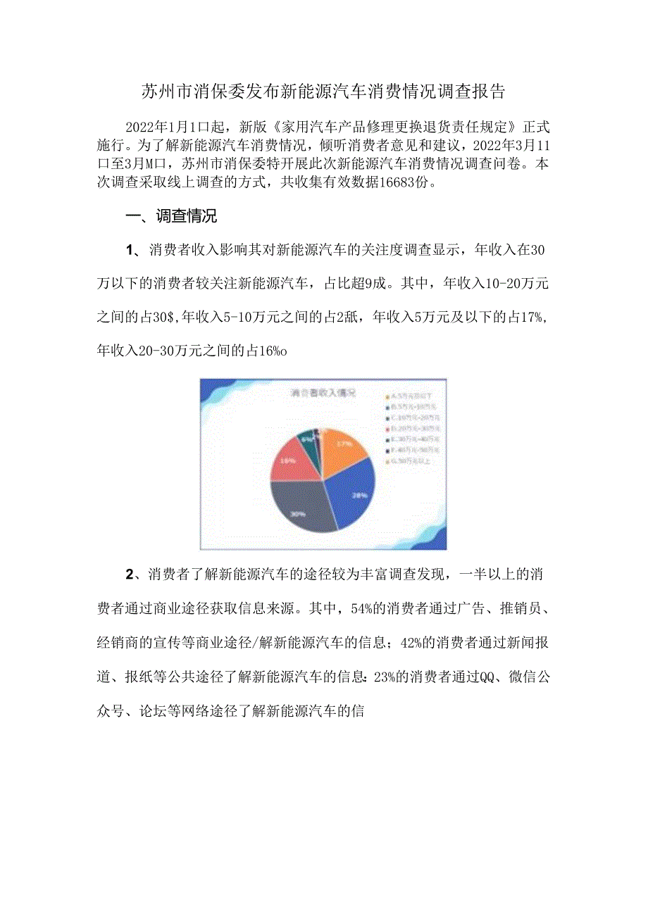 苏州市消保委发布新能源汽车消费情况调查报告.docx_第1页