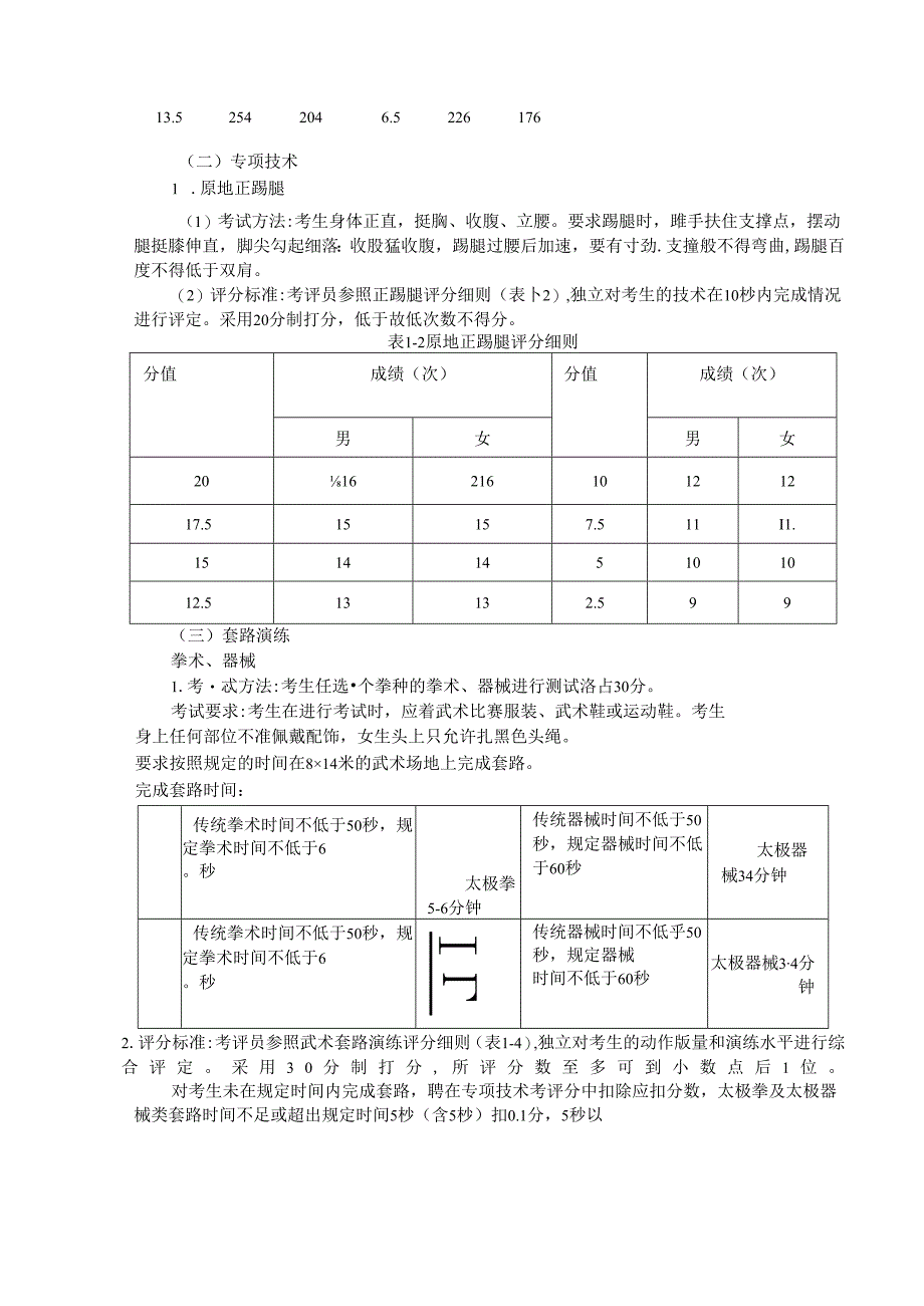 武术特色班武术项目评分标准.docx_第2页