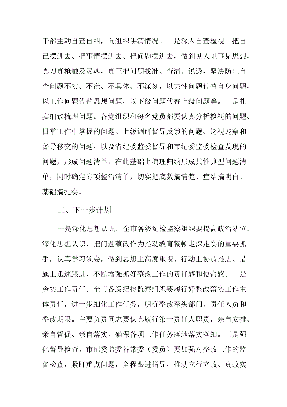 纪检监察教育整顿问题整改落实情况报告.docx_第3页