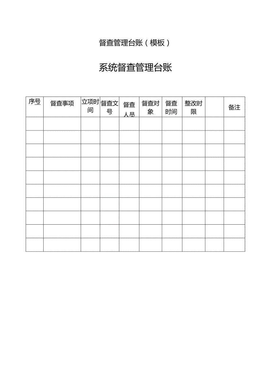 督查管理台账模板系统督查管理台账.docx_第1页