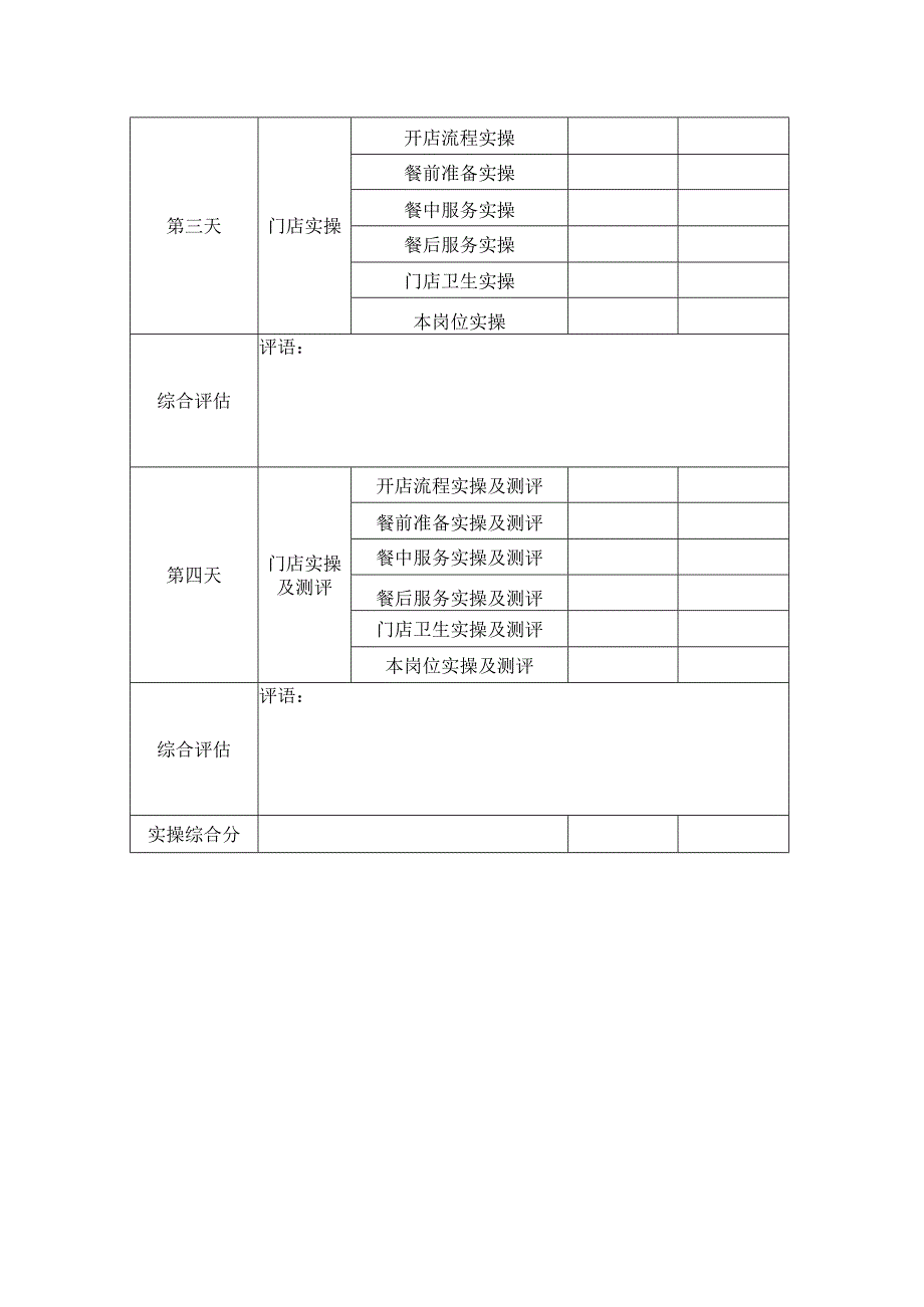 中餐公司新员工带训表.docx_第2页