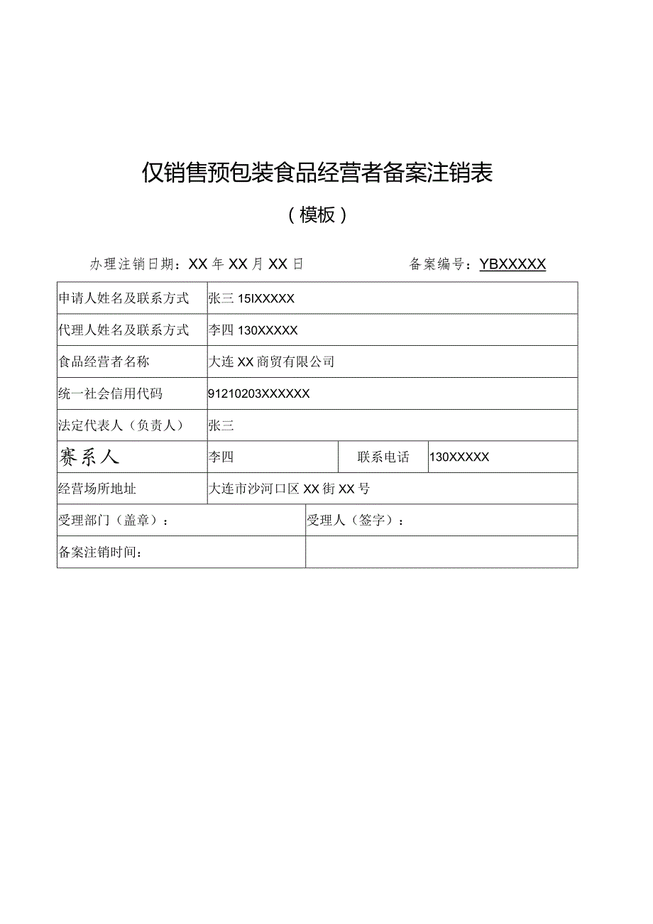 仅销售预包装食品经营者备案注销表.docx_第1页