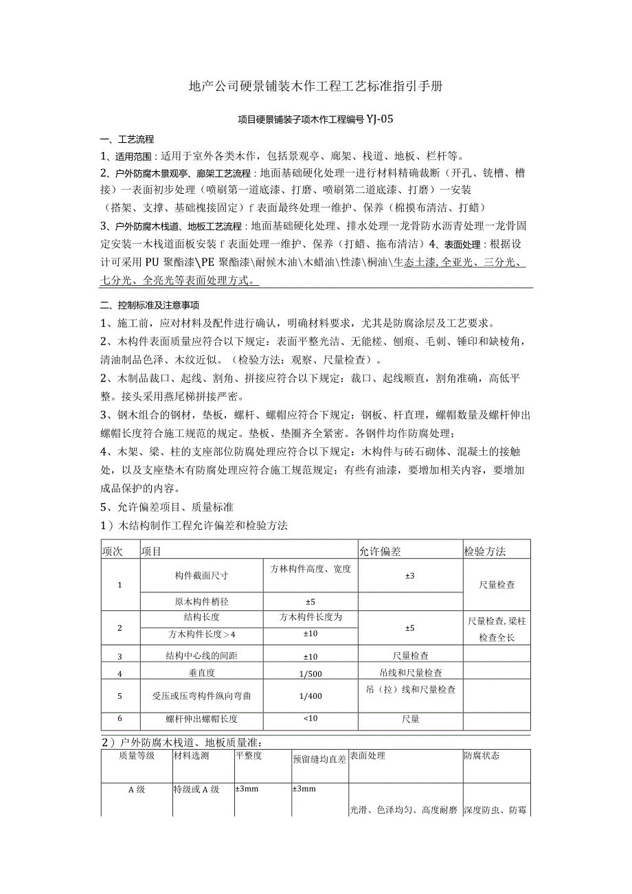 地产公司硬景铺装木作工程工艺标准指引手册.docx_第1页