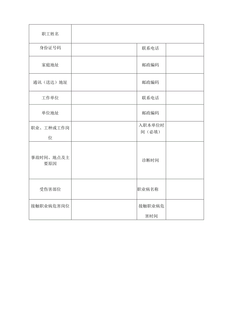 编号工伤认定申请表.docx_第2页