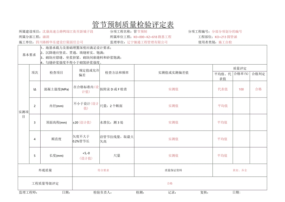 p6-12管节预制质量检验评定表（后增）.docx_第1页