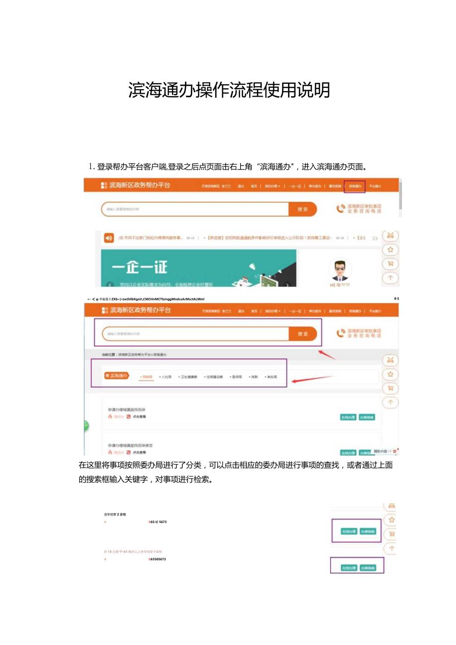 滨海通办操作流程使用说明.docx_第1页