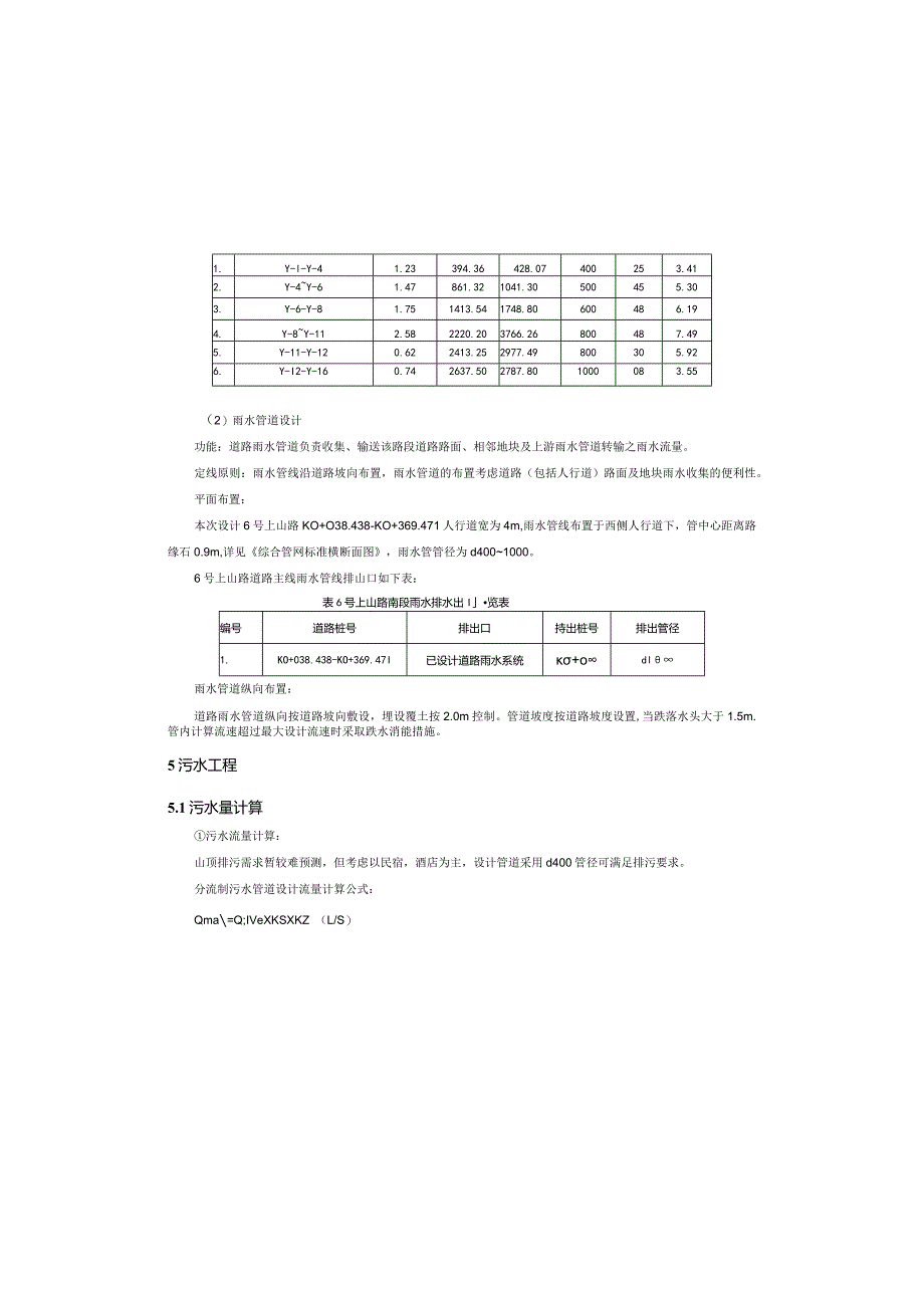 路网工程-6号上山路道路工程--排水工程、电力土建工程、通信土建工程及给水工程施工图设计说明.docx_第3页