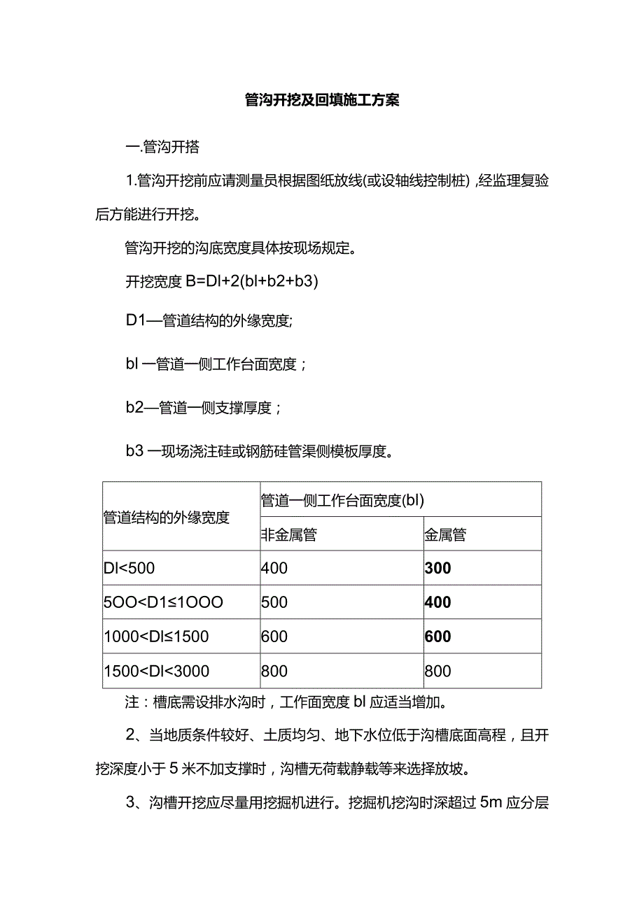 管沟开挖及回填施工方案.docx_第1页