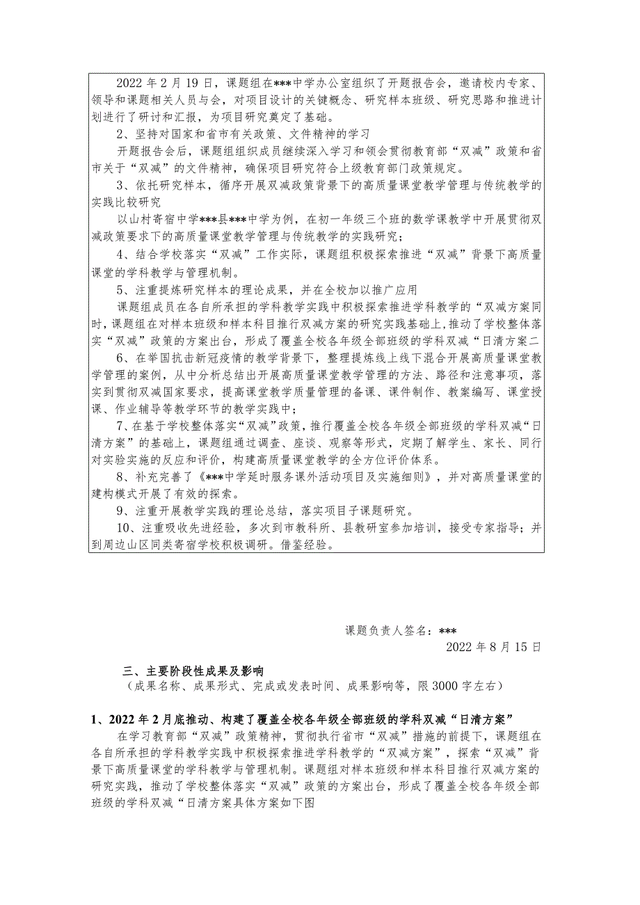 《“双减”背景下农村寄宿中学高质量课堂管理研究》中期报告(8月月报).docx_第3页