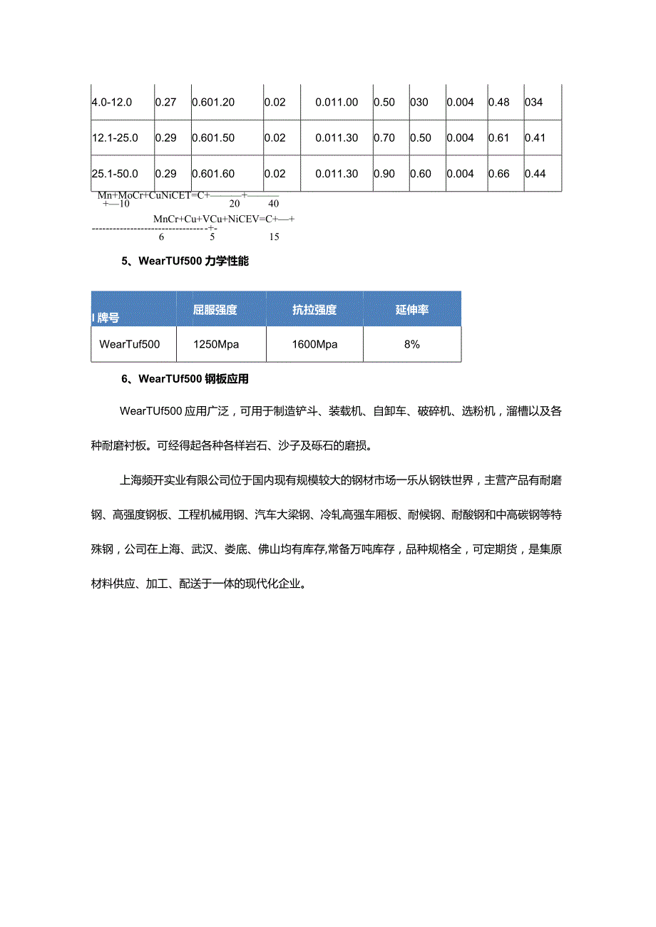 WearTuf500耐磨板的表面硬度和冲击.docx_第2页