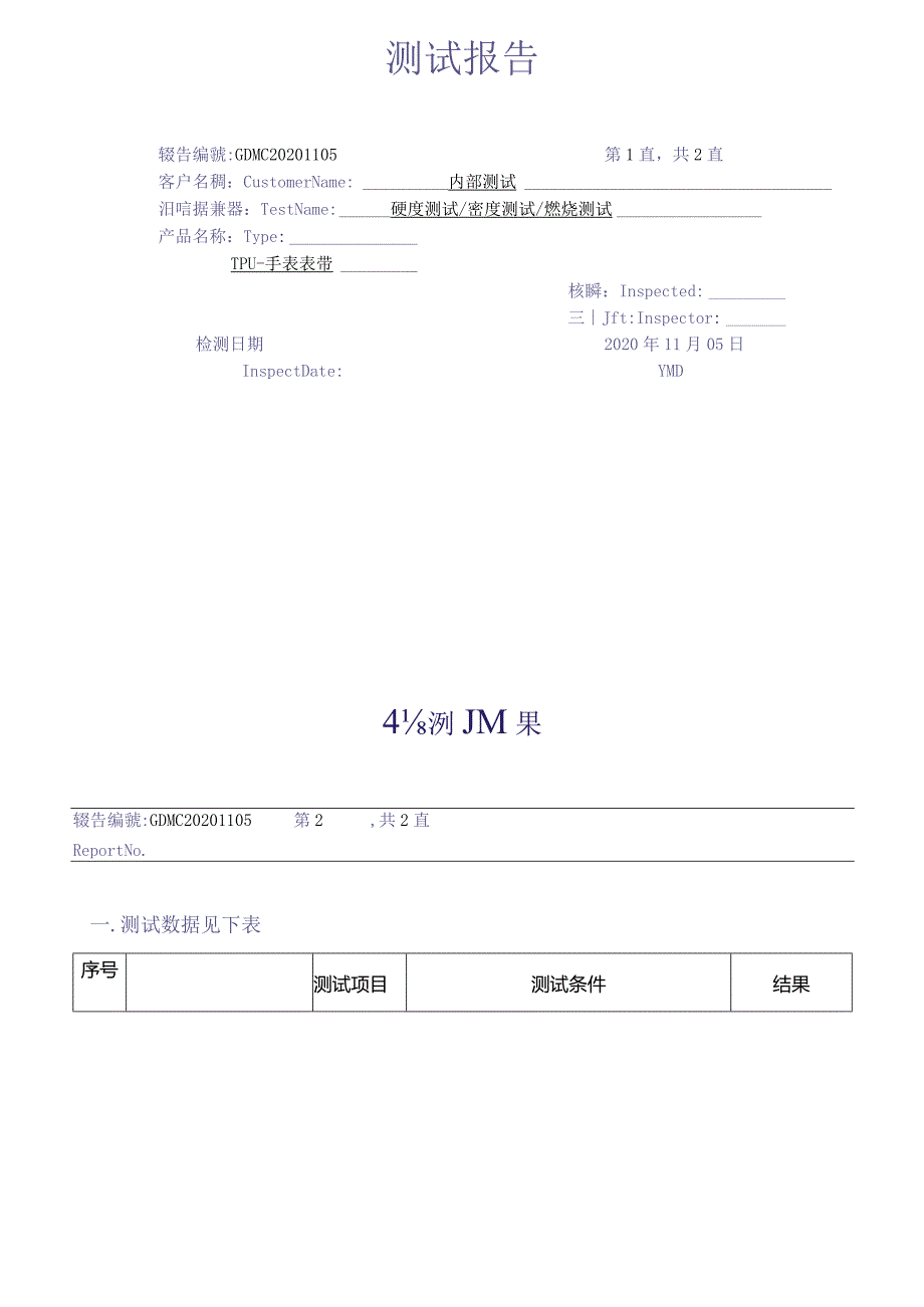 TPU手表表带内部测试报告.docx_第1页