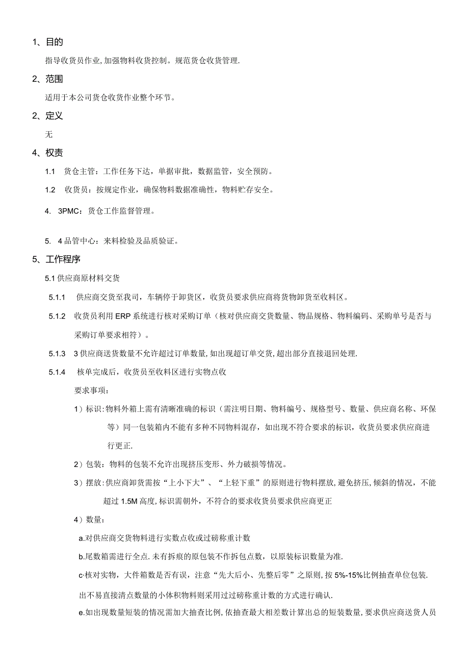 PMWI-A-025货仓收料作业规范.docx_第1页