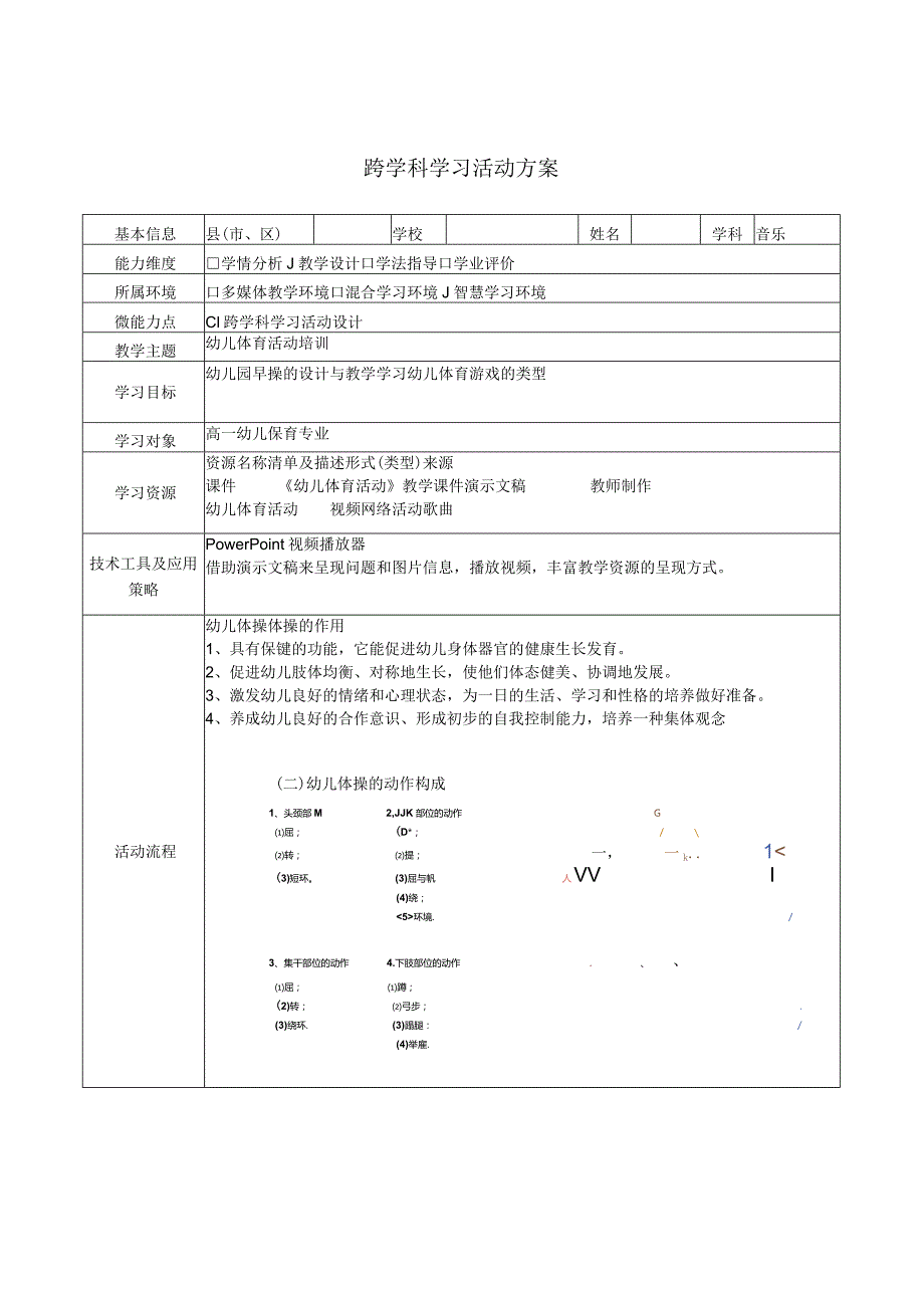 C1跨学科学习活动方案幼儿保育专业.docx_第1页