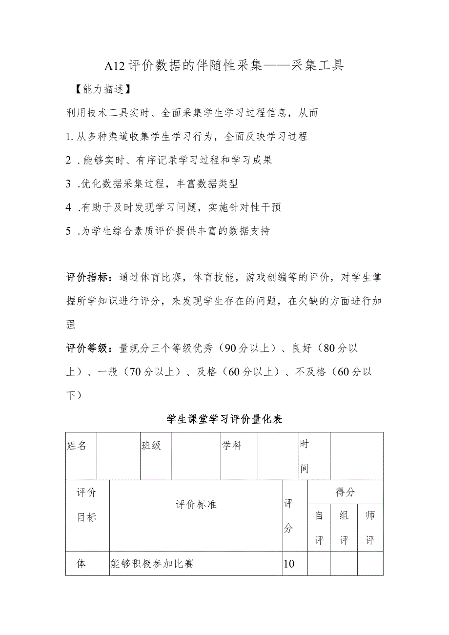 A12评价数据的伴随性采集—采集工具【微能力认证优秀作业】(26).docx_第1页