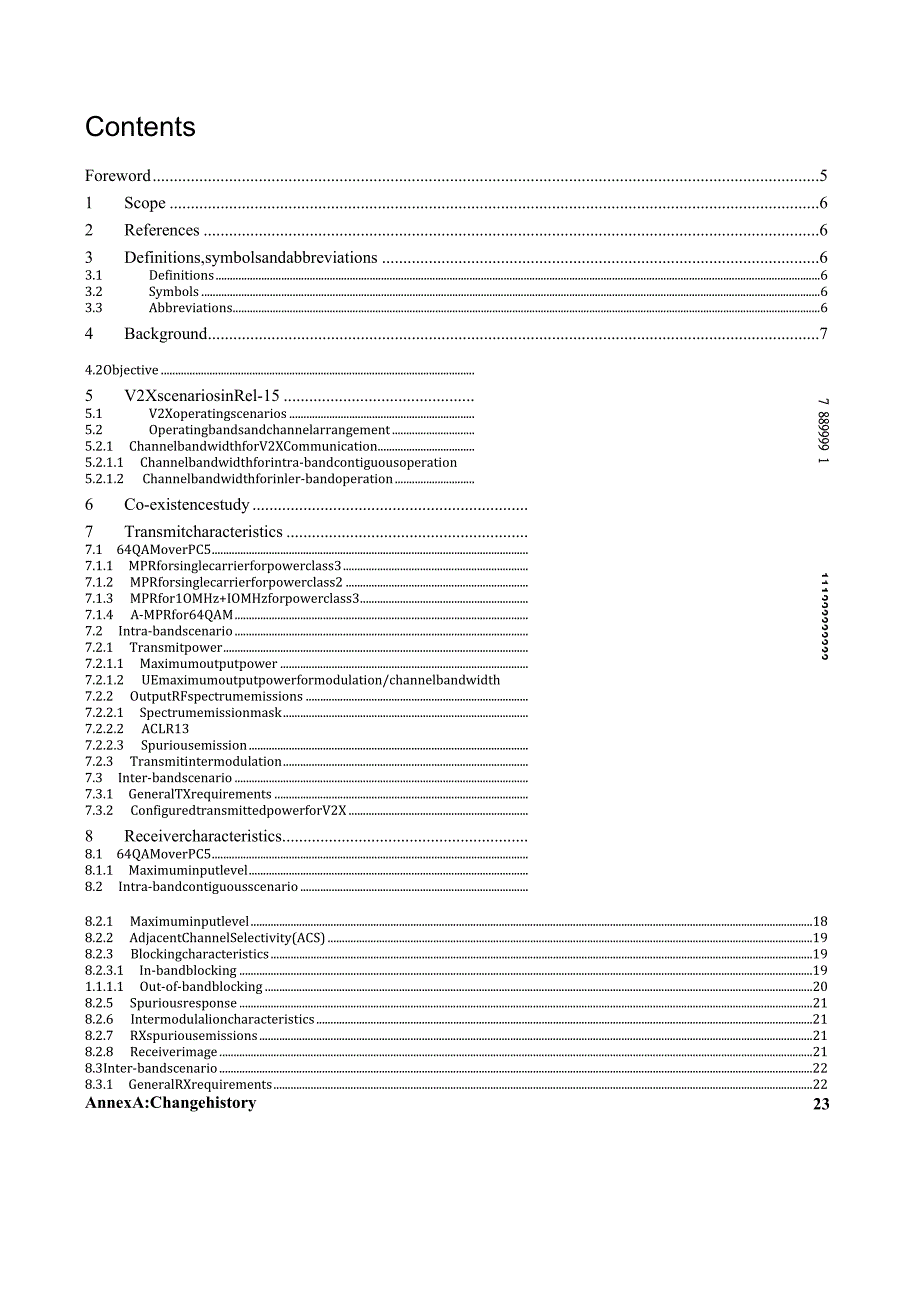 TR36.788V1.0.0(2018-06)Vehicle-to-Everything(V2X)Phase2UserEquipment(UE)radiotransmissionandreception.docx_第3页