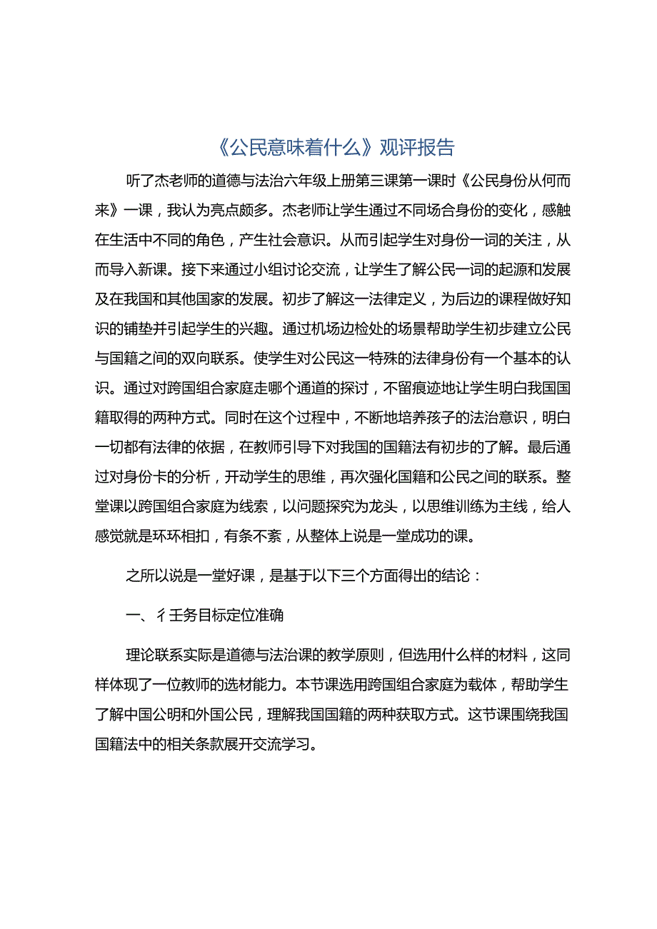 《公民意味着什么》观评报告.docx_第1页