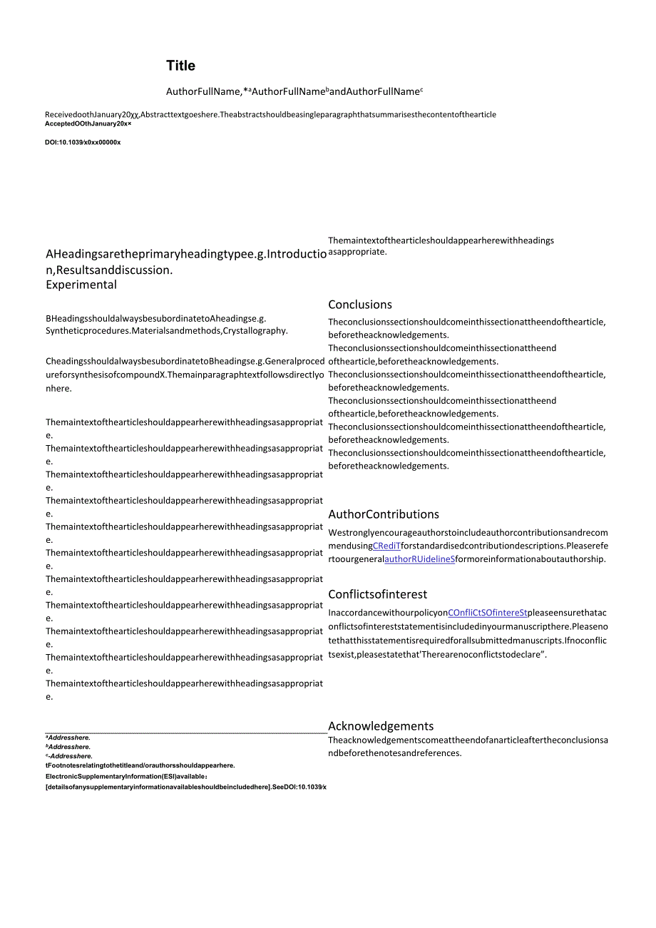 《RoyalSocietyofChemistry》期刊Article类型论文格式投稿模板.docx_第1页