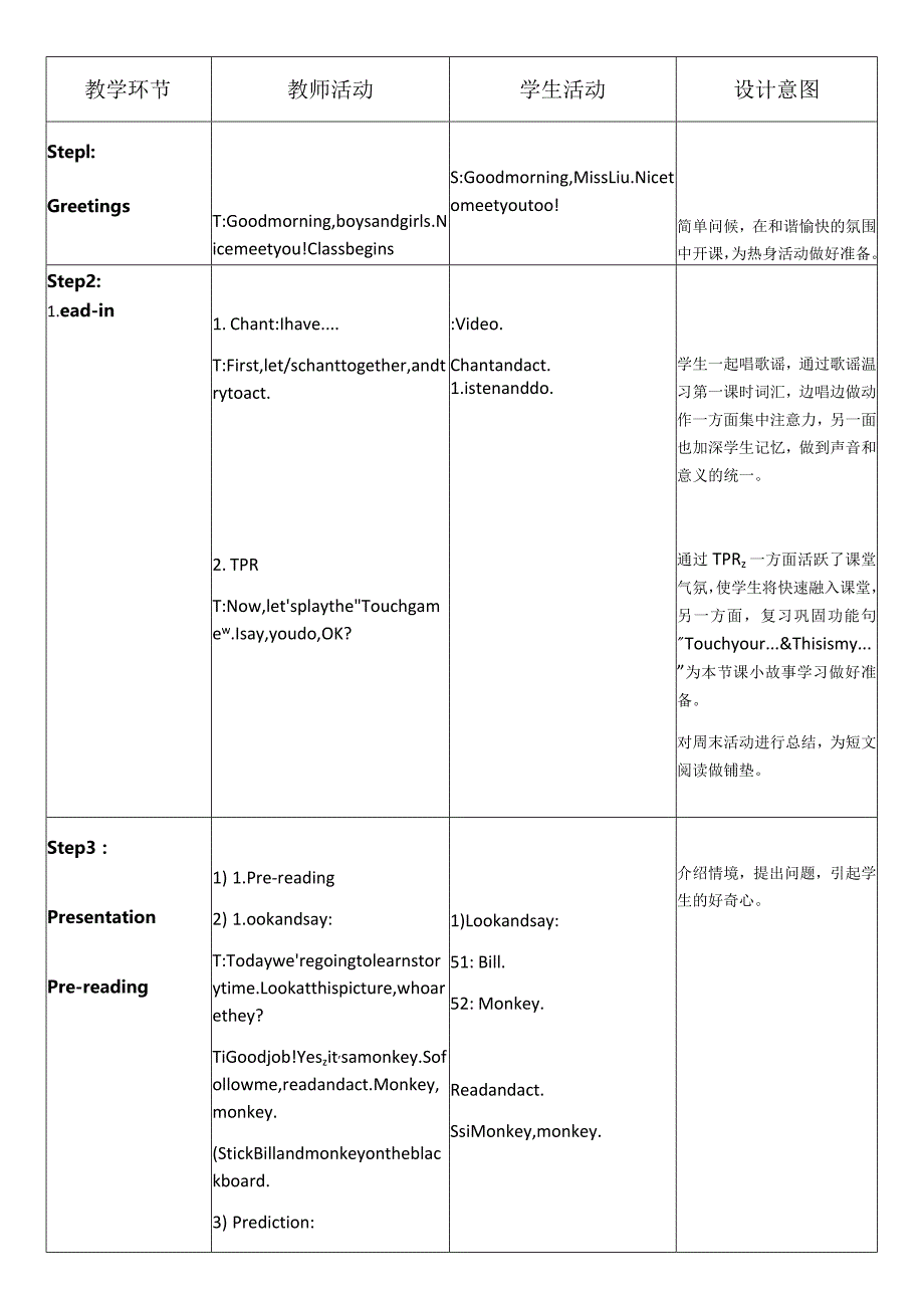 一年级上册Unit2Face刘庆一上Unit2Lesson4Storytime教学设计.docx_第2页