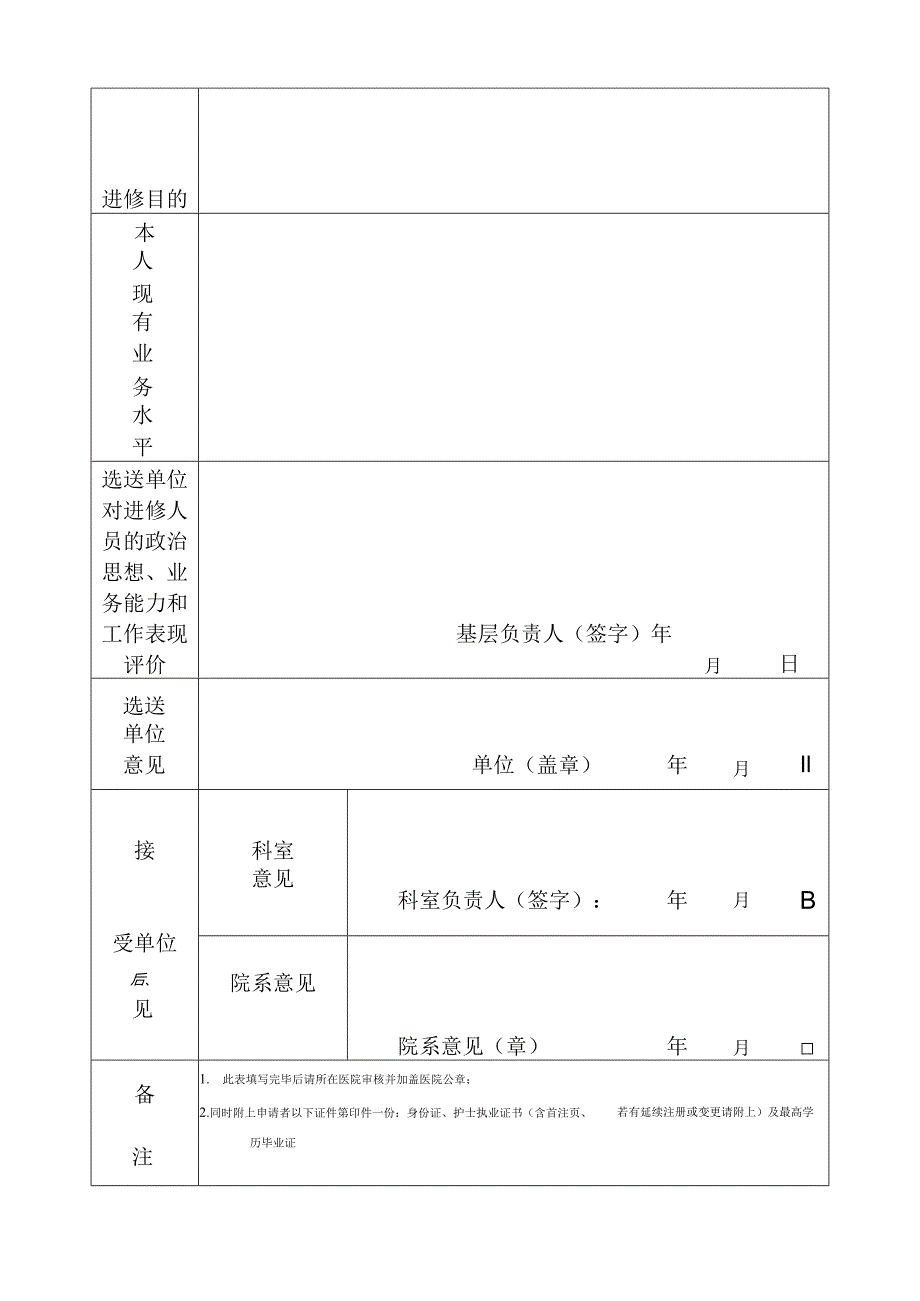 四川大学华西医院护士进修申请表.docx_第2页