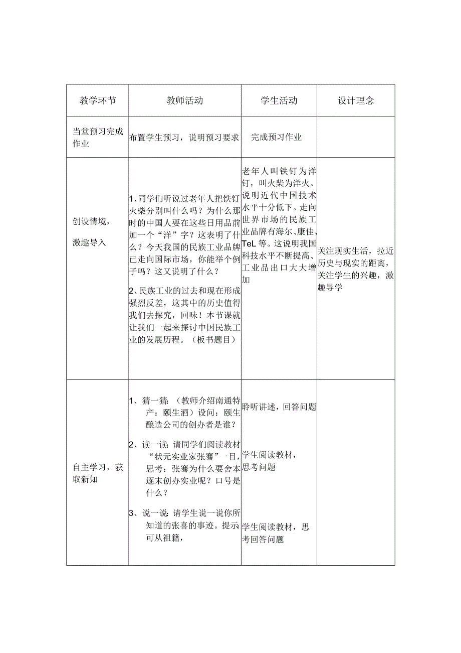 中国近代民族工业的发展教案.docx_第2页