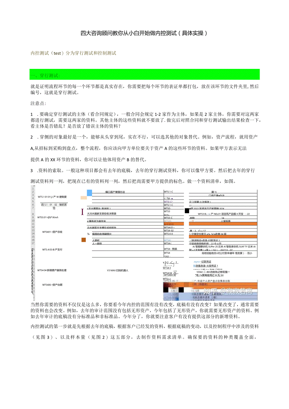 四大咨询顾问教你从小白开始做内控测试（具体实操）.docx_第1页