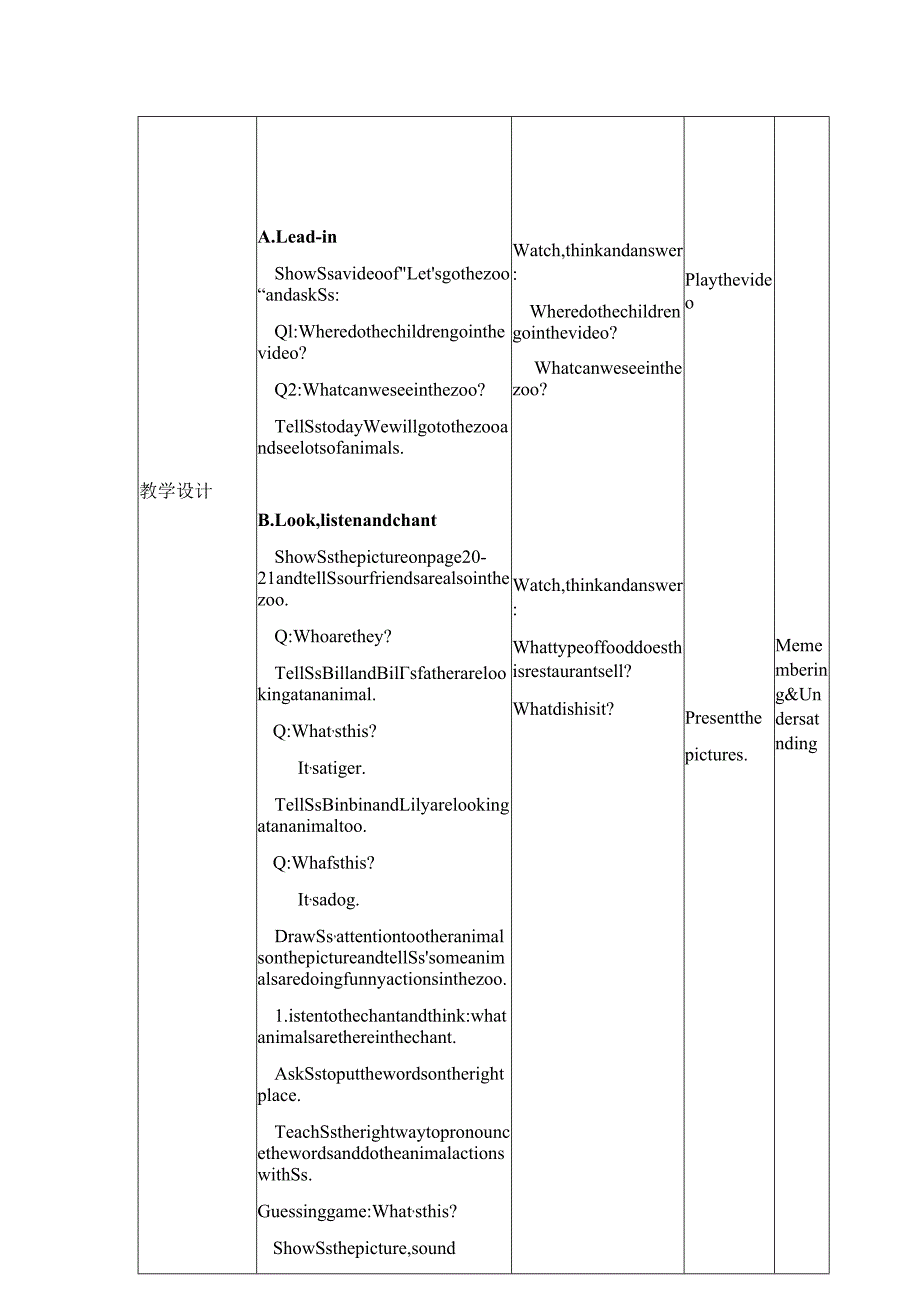 一年级上册Unit3AnimalsUnit3AnimalsLesson1教案.docx_第2页